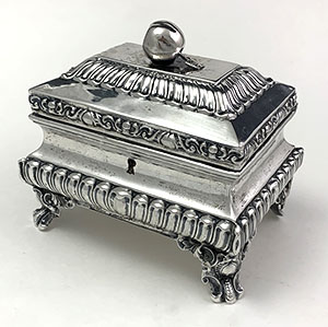 Austrian antique silver etrog box